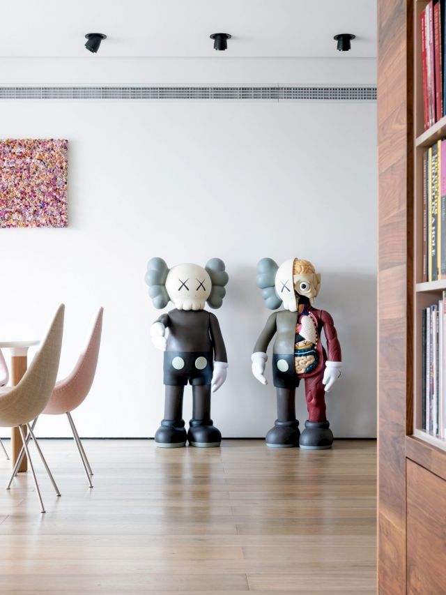KAWS, Companion (two works), 2007(left), 2009(right)