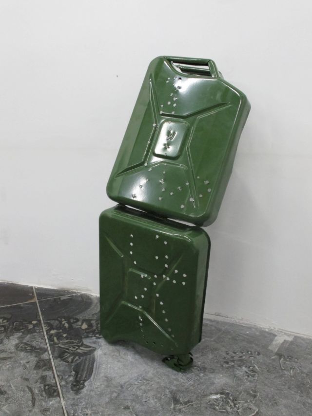 GUILLAME DIMANCHE, Kalashnikov On Oil, 2011. Courtesy the Delay Museum