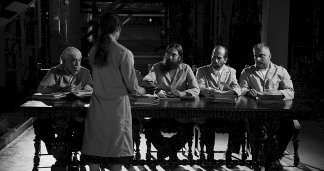 SHIRIN NESHAT, The Colony, 2019 (video still). © Shirin Neshat/ Courtesy the artist, Gladstone Gallery, New York and Brussels, and Goodman Gallery, Johannesburg, Cape Town, and London