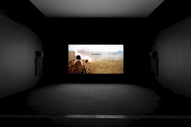 SHIRIN NESHAT, Passage, 2001 (installation view at The Broad). Photo: Joshua White / JWPictures.com