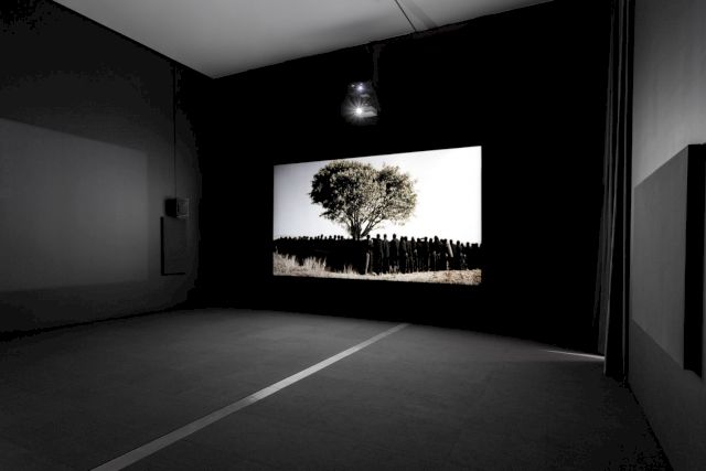 SHIRIN NESHAT, Tooba, 2002 (installation view at The Broad). Photo: Joshua White / JWPictures.com