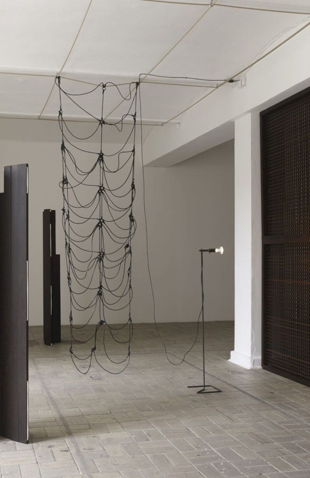 LEONOR ANTUNES, A Secluded And Pleasant Land. In This Land I Wish To Dwell, 2014 (installation view Courtesy Leonor Antunes; Isabella Bortolozzi Gallery, Berlin; Luisa Strina Gallery, Sao Paulo). Photo: Anders Sune Berg. ©KW Institute for Contemporary Art, Berlin