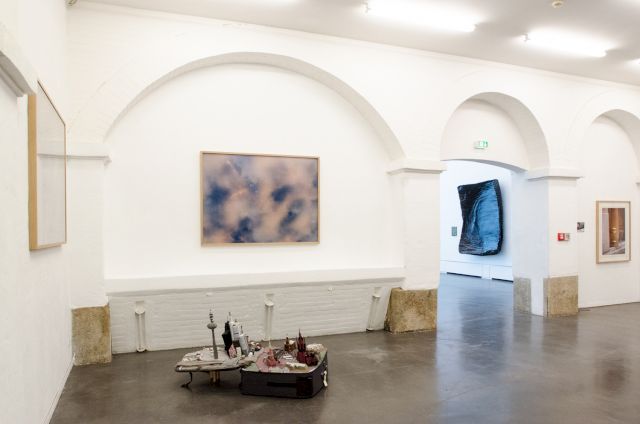 (l-r) ADRIAN SAUER, YIN XIUZHEN, PHILLIP LANGER, VIKTORIA BINSCHTOK (installation view at REALITY CHECK, Kunstraum Potsdam)