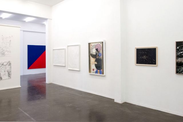 (l-r) JOHN BOCK; STEFAN WISSEL; SIMON SCHUBERT; JULIUS RUGE; MARSHA COTRELL; FIETE STOLTE (installation view at REALITY CHECK, Kunstraum Potsdam)