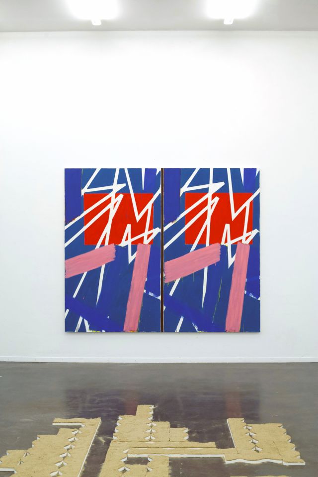 BERNARD PIFFARETTI, Untitled (blau+rot+weiß), 2011