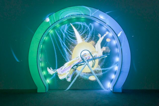 SHANA MOULTON, Inversion Therapy, 2019, exhibition view Zabludowicz Collection, London. Courtesy the artist and Zabludowicz Collection. Photo: Tim Bowditch