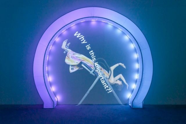 SHANA MOULTON, Inversion Therapy, 2019, exhibition view Zabludowicz Collection, London. Courtesy the artist and Zabludowicz Collection. Photo: Tim Bowditch