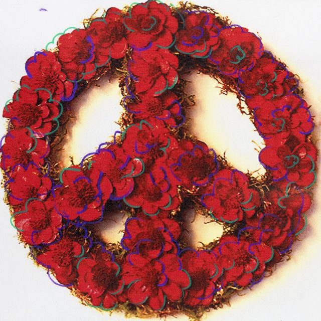STEVE KAUFMAN, Peace, 2005 (edition of 50 GKAB). Courtesy Steppacher Collection. © Steve Kaufman Art Licensing LLC