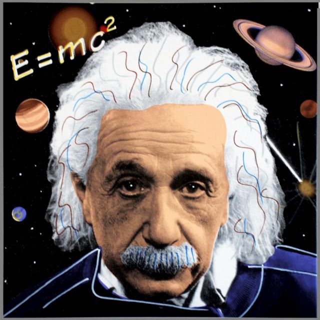 STEVE KAUFMAN, Einstein, 2004 (edition of 50 GKAB). Courtesy Steppacher Collection. © Steve Kaufman Art Licensing LLC