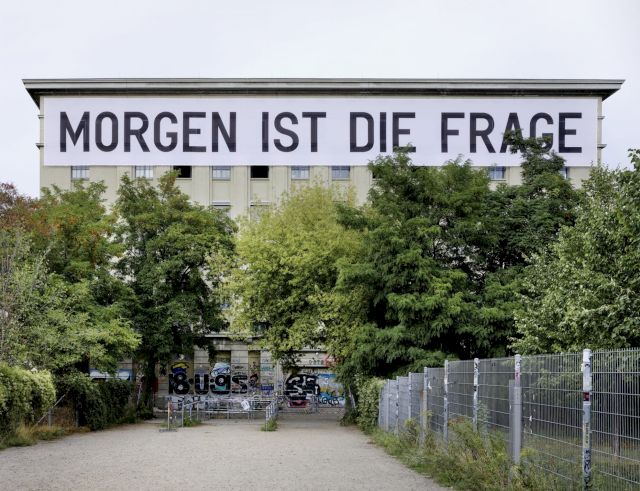 RIKRIT TIRAVANIJA, Untitled (Morgen ist die Frage), 2020 (in situ installation). Studio Berlin / Boros Foundation, Berghain, Berlin 2020. Photo: © Noshe