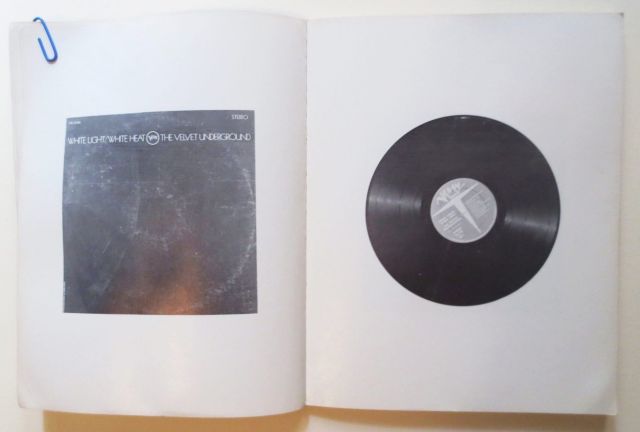 ED RUSCHA, Records, 1971. Edition of 1 000 copies, opened to the pages with the album 'White Light/White Heat' by The Velvet Underground, the band discovered by Andy Warhol