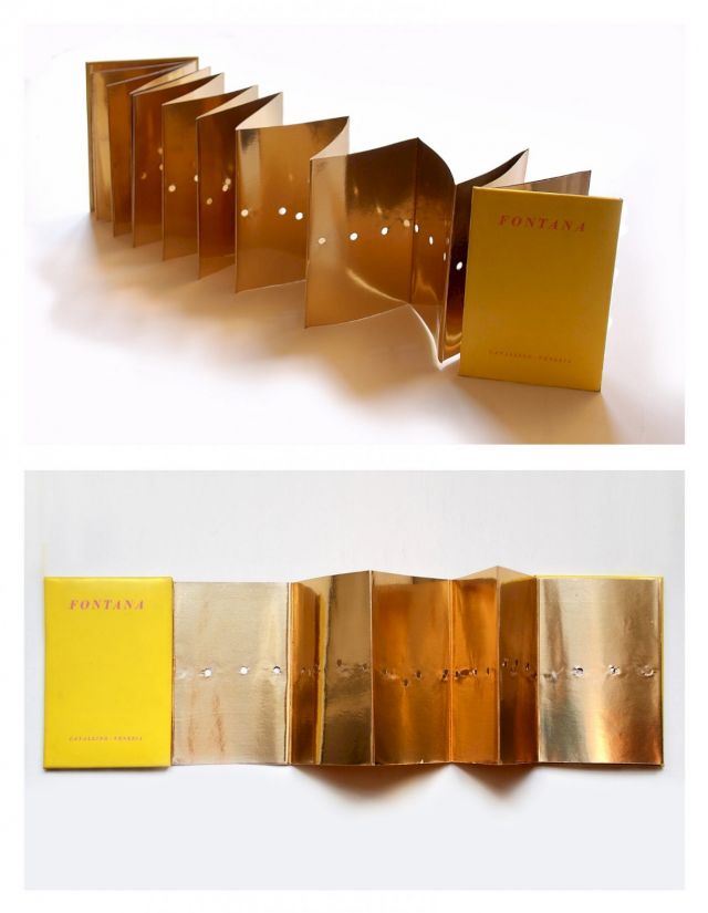 LUCIO FONTANA, Concetto Spaziale. Libro d’Oro, 1966
