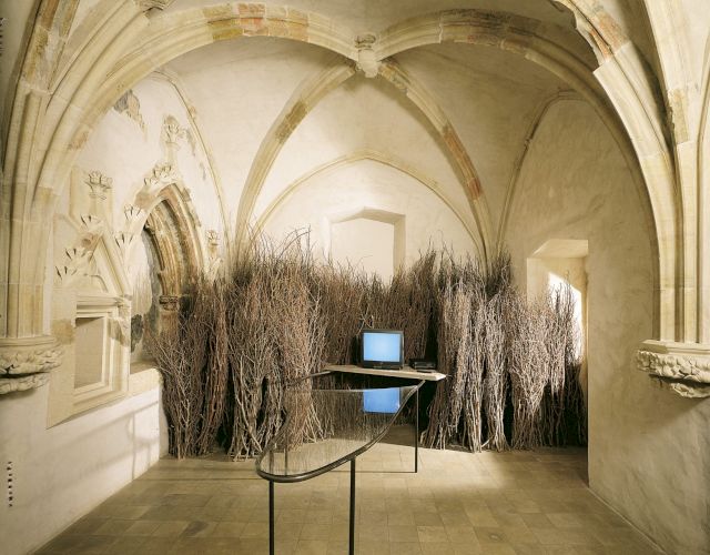MARIO MERZ, Foresta con video sul sentiero, 1995. Courtesy Fondazione Merz, Torino