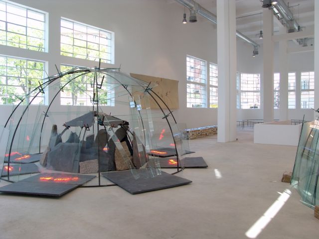 Installation view of Fondazione Merz. Works by Mario Merz. Courtesy Fondazione Merz, Torino. photo: Paolo Pellion