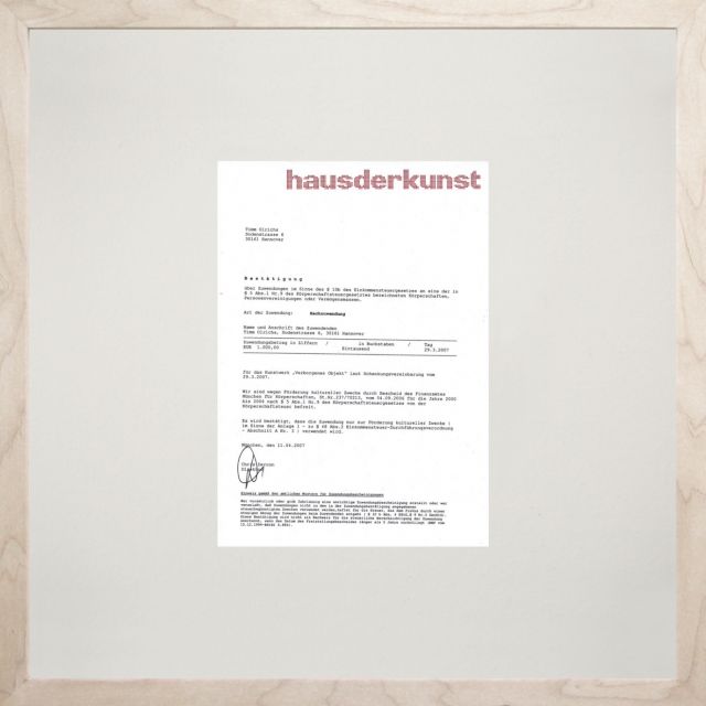 TIMM ULRICHS, Verborgenes Objekt III: Geld, 1994/2007. Photo: Wilfried Petzi, München