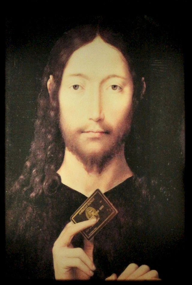 VIRGINIE MOSSÉ, Urbi et orbi (Christus mit Amex), 2011-14 (Version III, 2014). Courtesy the artist