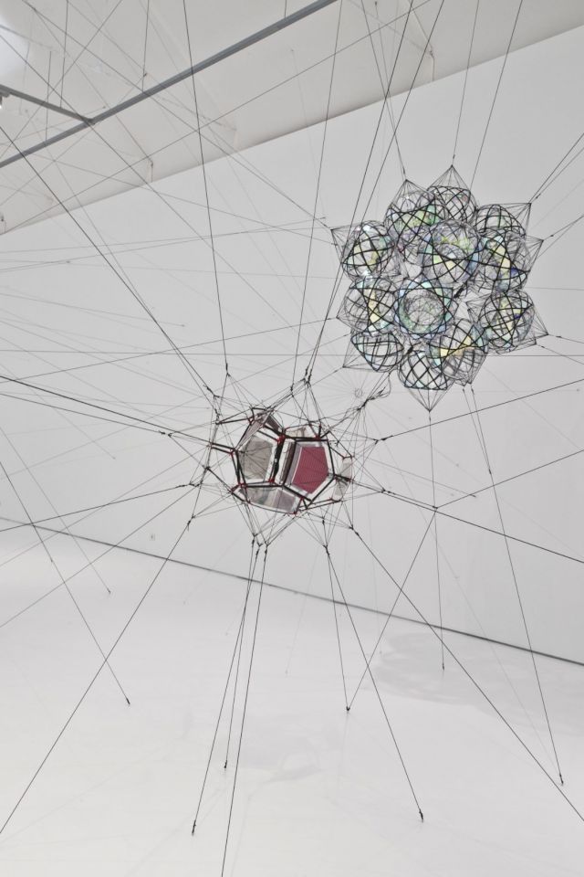 Installation View TOMÁS SARACENO, Many suns and worlds, at Vanhaerents Art Collection, Brussels. Courtesy the artist and Vanhaerents Art Collection