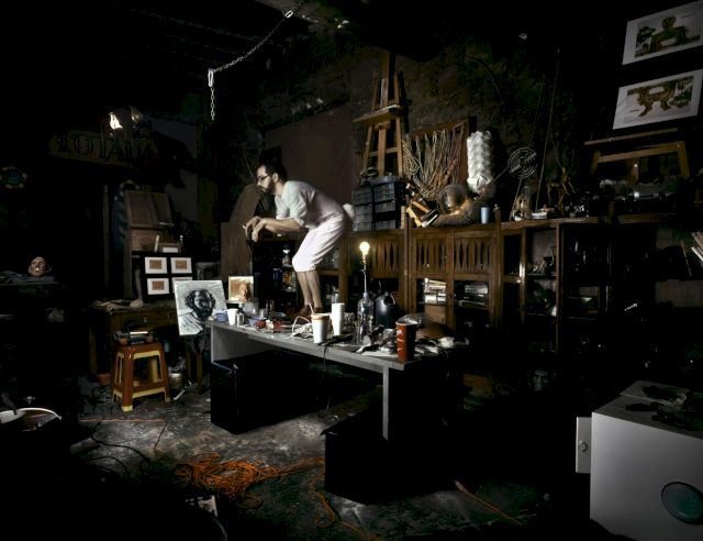 FERNANDO MONTIEL KLINT, Artist in the Studio (from the series "Nirvana"), 2007