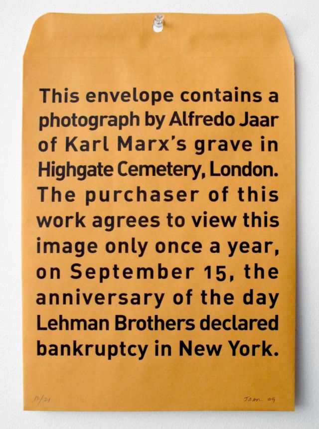 ALFREDO JAAR, Study for September 15th, 2009. Courtesy the artist