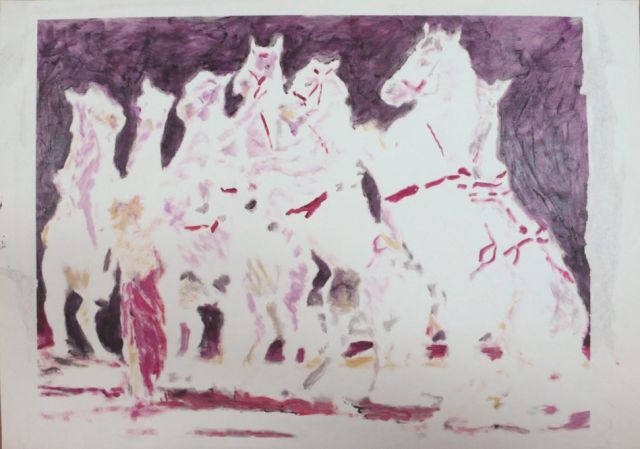 BRUNO PACHECO, Study for Diana and the Seven White Horses, 2004. Courtesy the artist