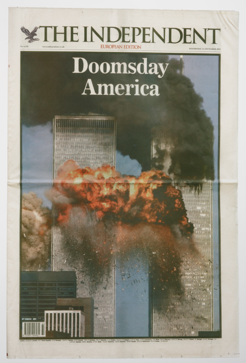 HANS-PETER FELDMANN, 9/12 Frontpage, 2001. Courtesy the artist and Fondazione Sandretto Re Rebaudengo