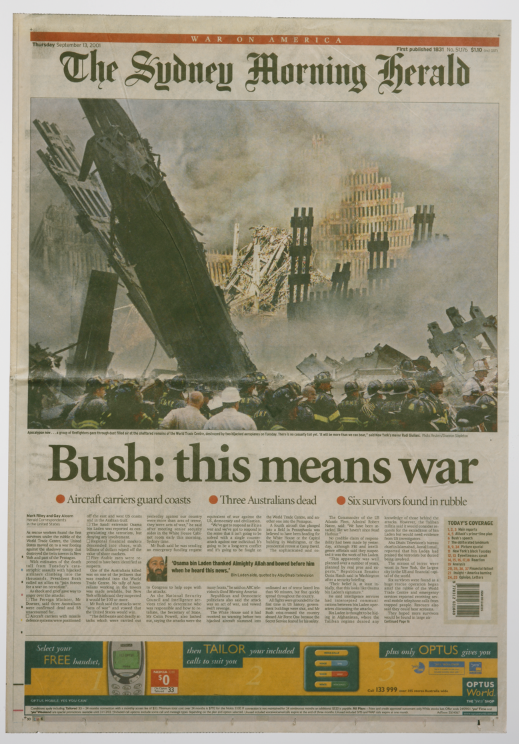 HANS-PETER FELDMANN, 9/12 Frontpage, 2001. Courtesy the artist and Fondazione Sandretto Re Rebaudengo