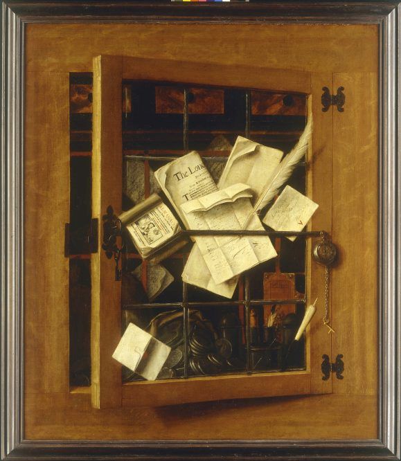 CORNELIUS NORTBERTUS GYSBRECHTS, Trompe-l’Oeil eines geöffneten Wandschranks,ca. 1665