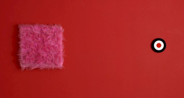 SYLVIE FLEURY, Cuddly Painting, 1993; GERWALD ROCKENSCHAUB, Acrylic Glass Object, 2007. Photo: Marianne Obst