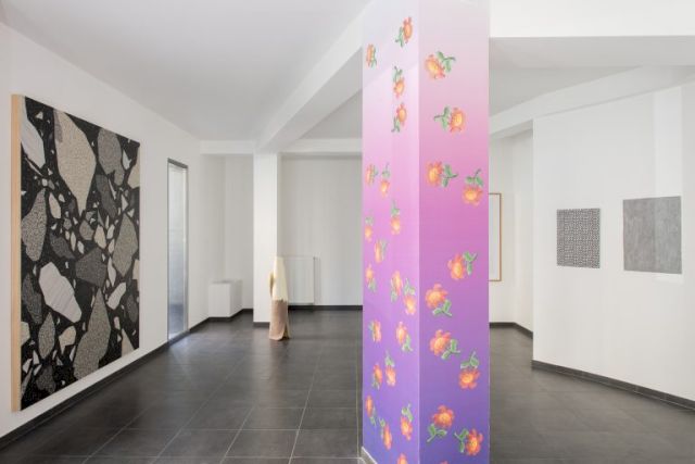 LIGHIERO BOETTI Zig Zag, 1966; CHASON MATTHAMS sdf copy, 2015. Courtesy the artists