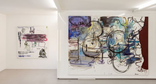 Installation view from the Bjarne Melgaard exhibition "Expected / Unexpected" at KaviarFactory, Norway. Courtesy the artist and KaviarFactory, Norway. Photo: John Stenersen