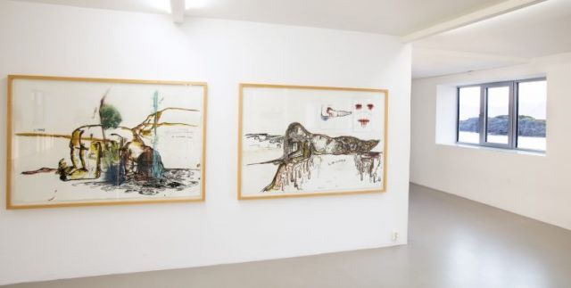 Installation view from the Bjarne Melgaard exhibition "Expected / Unexpected" at KaviarFactory, Norway. Courtesy the artist and KaviarFactory, Norway. Photo: John Stenersen