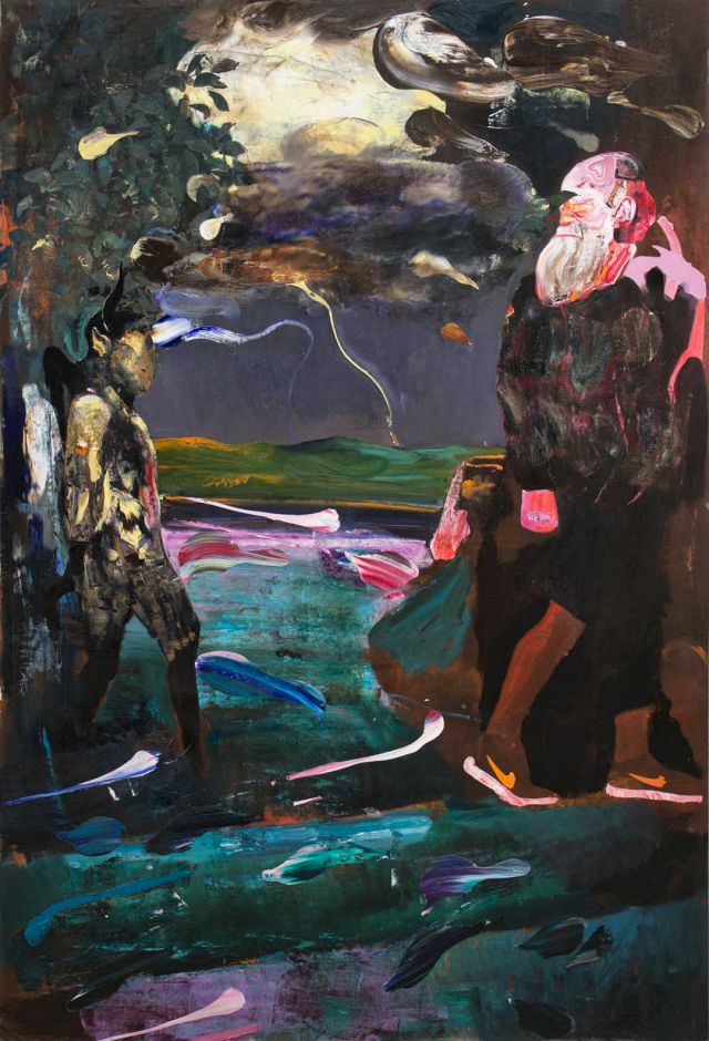 ADRIAN GHENIE, Darwin and the Satyr, 2014. Courtesy the artist