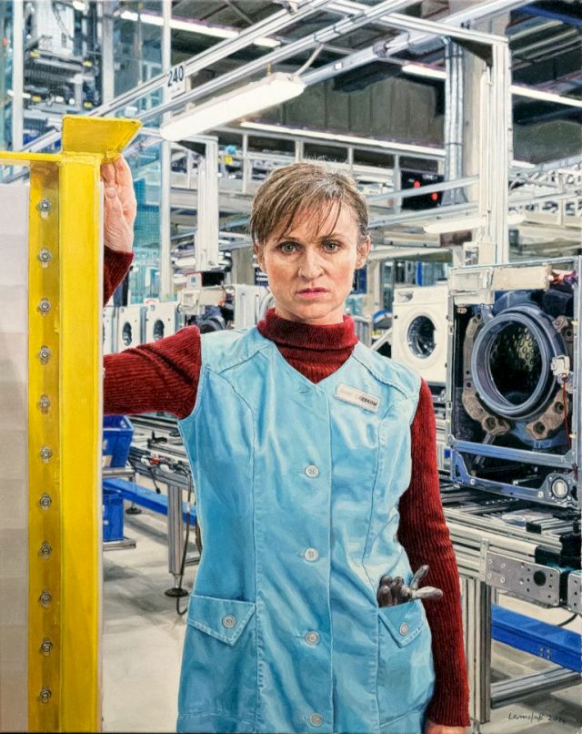 ULRICH LAMSFUSS, Arbeiterbild (Sophie Rois), 2008. Courtesy the artist