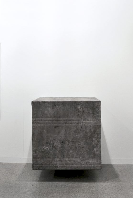 SANTIAGO SIERRA, Cubic Container Hung From A Wall, 1990. Courtesy the artist