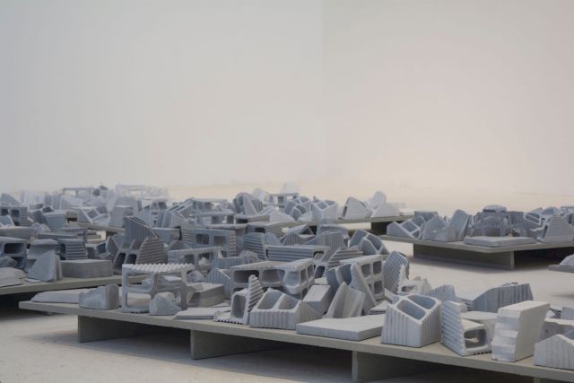 NAZGOL ANSARINIA, The Mechanisms Of Growth (from the series Demolishing Buildings, Buying Waste), (detail) 2017. Photo: Hamid Eskandari & Shima Mirsaeidi