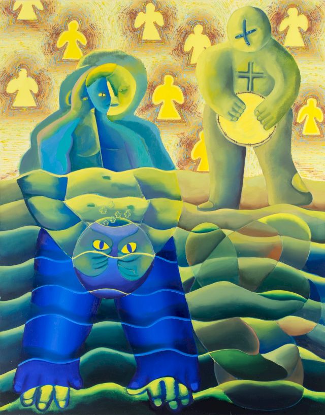 Pavla Malinová, Immortality, oil on canvas, 230 x 180 cm, 2019. Photo courtesy of the artist and Havrlant Art Collection