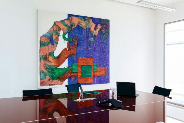 Kienbaum Headquarter Cologne. Fabián Marcaccio, 'Paint-Zone #15', 1995. Photo: Bozica Babic © The Kienbaum Collection