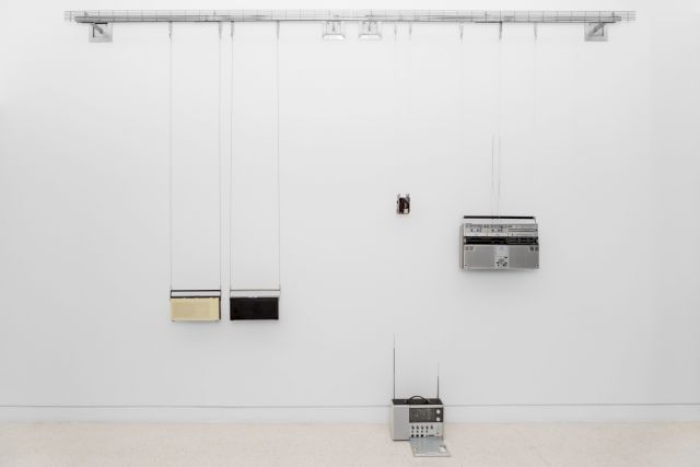 BACK TO THE FUTURE: DIETER RAMS T-1000 B & O -SHARP JF-666, AIWA walkman HS F7 V.Photo: Antonis Minas | Courtesy of The Office Gallery