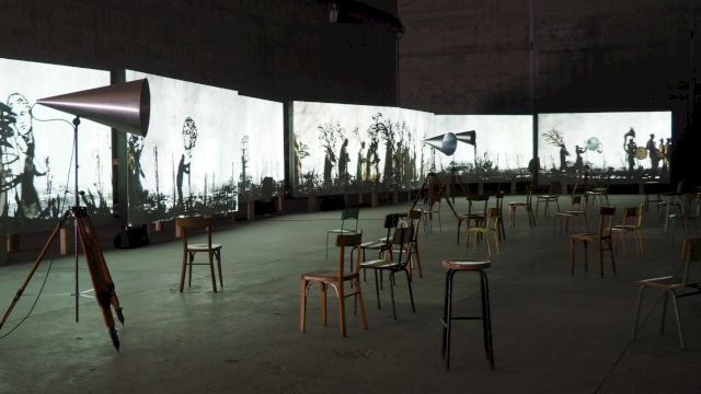 William Kentridge, 'More Sweetly Play the Dance', Site Specific. © Fundació Sorigué, 2021