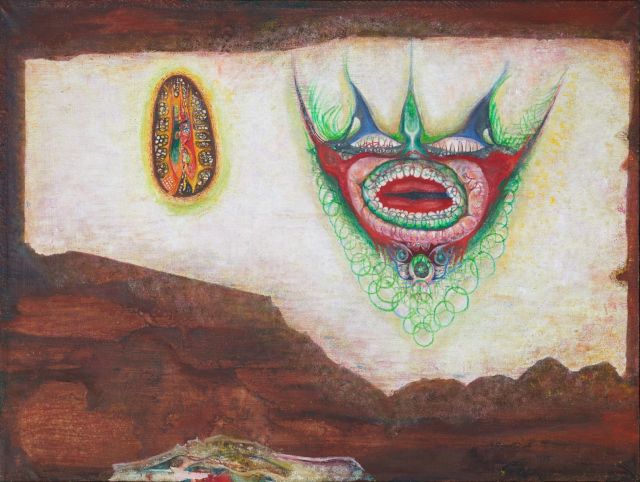 Erna Rosenstein, Banner, 1975, mixed technique, canvas, 60 x 80 cm. STARAK COLLECTION © Erna Rosenstein Estate