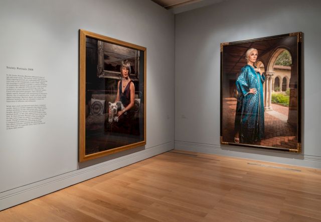 Cindy Sherman, 'Untitled #466', 2008 (right). Installation view of Cindy Sherman at National Portrait Gallery, London, 2019. Artwork courtesy the David and Indrė Roberts Collection. Image © National Portrait Gallery