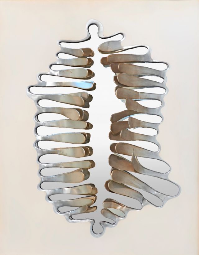 Barbara Pniewska, Untitled, 1968, mixed media with metal, mirror and pigment, 55,2 x 70,5 x 15,2 cm. Photo by Starak Family Foundation
