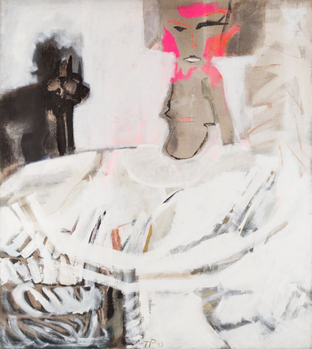 Teresa Pągowska, À Propos Crinoline, 1993, acrylic, tempera, canvas, 151 x 135 cm. STARAK COLLECTION © Teresa Pągowska Estate
