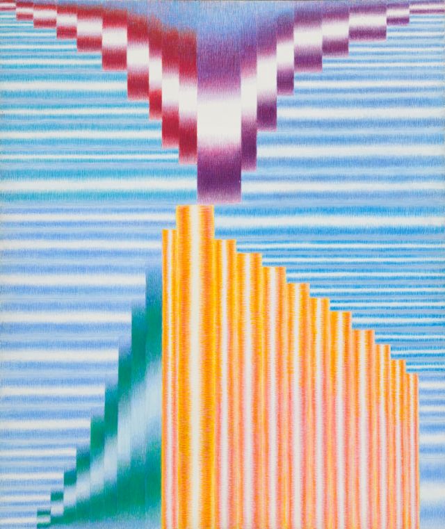 Zofia Artymowska, Poliforms LXXXXVII "Reminder of the Orient”, 1982, acrylic, canvas, 130 x 110 cm. STARAK COLLECTION © JD Artymowski