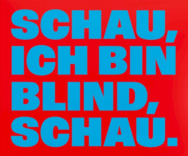 Rémy Zaugg, 'Look, I am Blind, Look', Red I, 1999, 193 x 231 cm. Photo: Filipe Braga