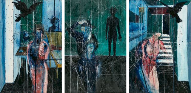 Damien Hirst, 'How did we lose our way?', 2009, Oil on Canvas (tryptichon), 251 x 175,5 cm (each element). Photo: Filipe Braga